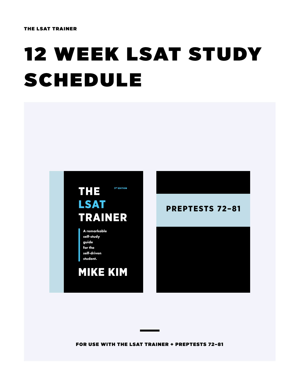 Study Schedule