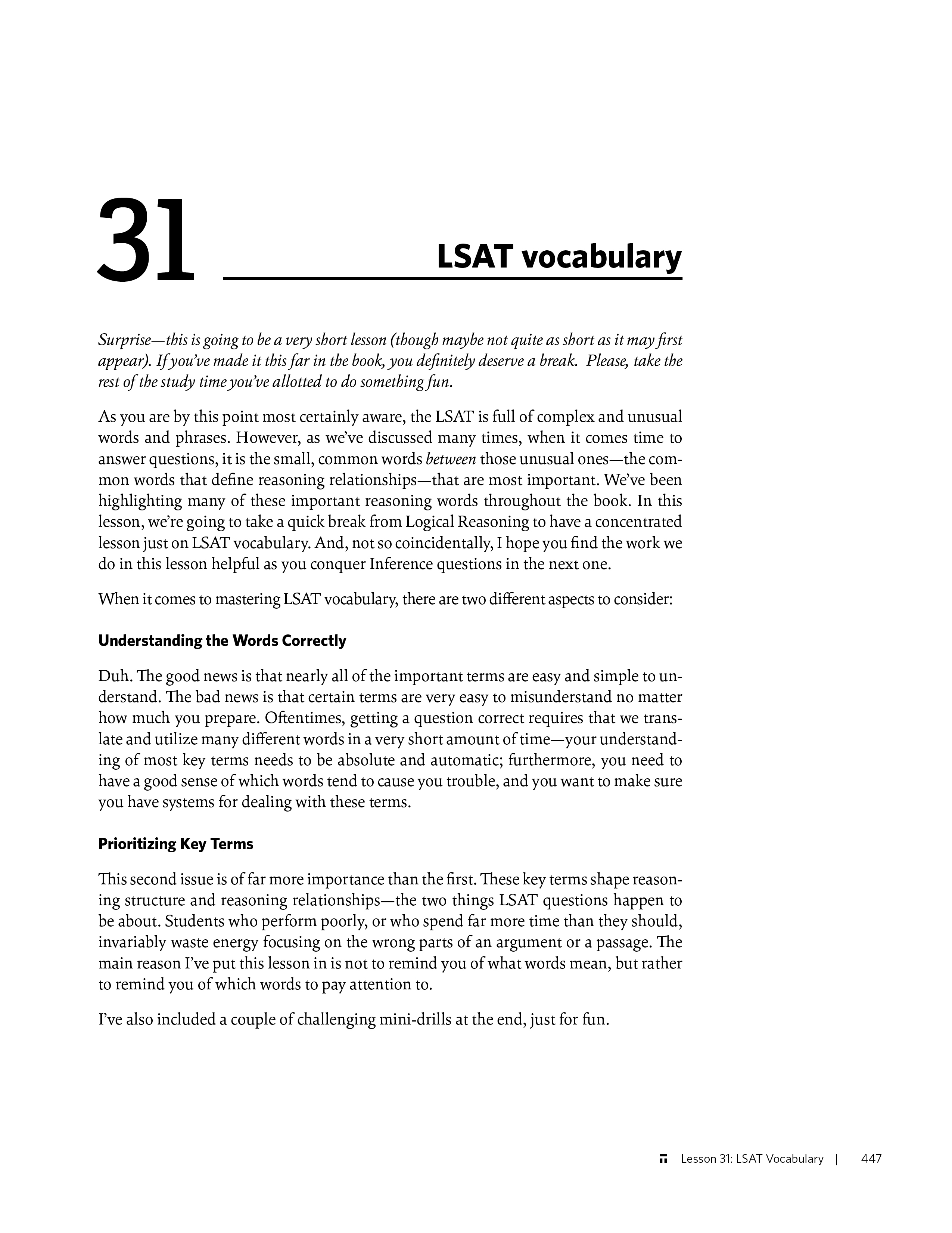 31. LSAT Vocabulary