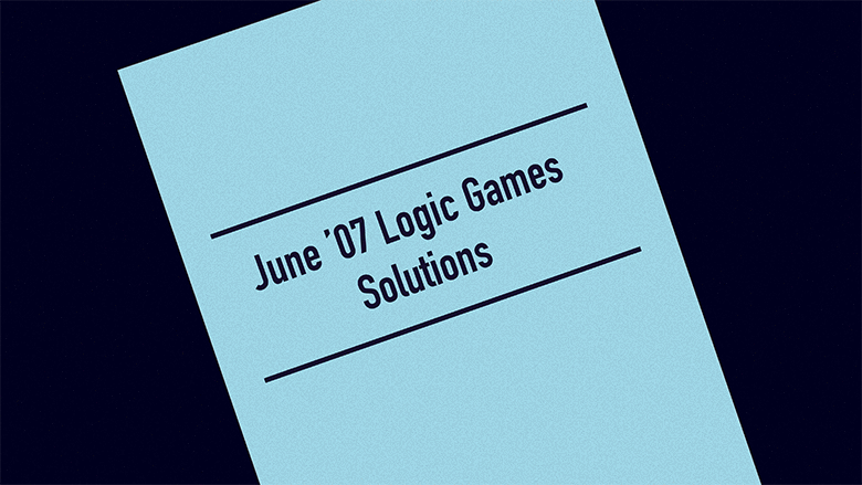 June 07 4 Sample Logic Games