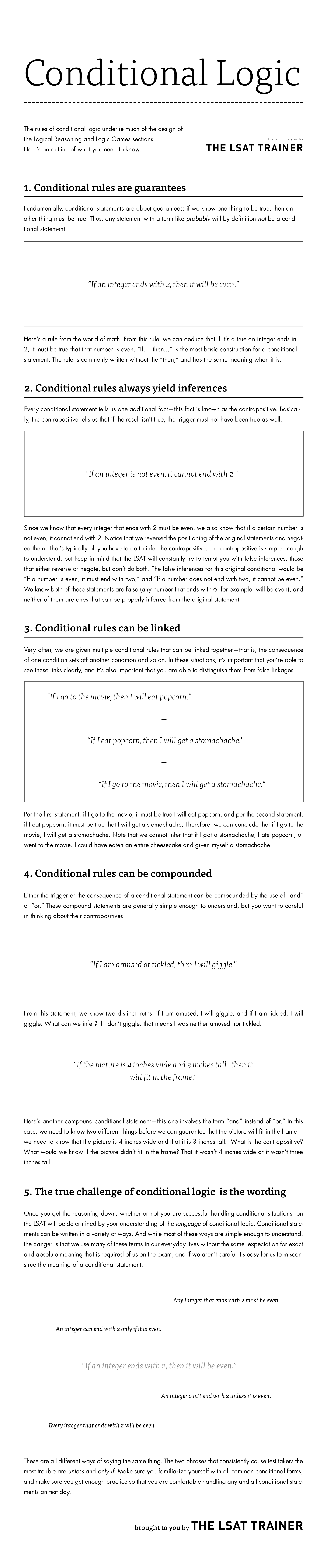 LSAT Conditional Logic